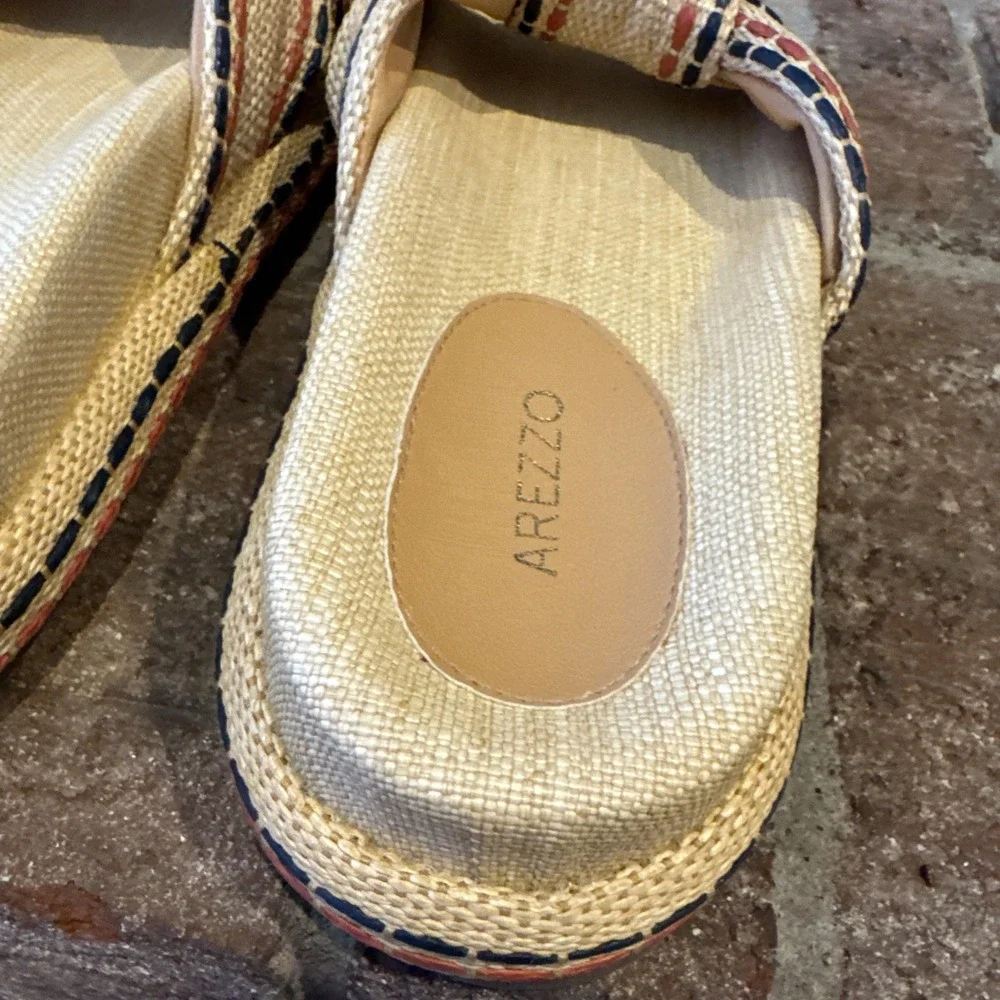 Arezzo Women's Reagan Footbed Sandals US 7.5B Multicolor #531
